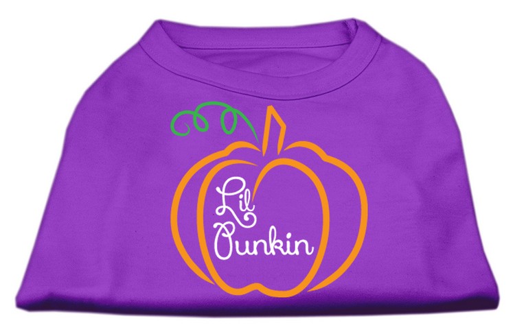 Lil Punkin Screen Print Dog Shirt Purple XS